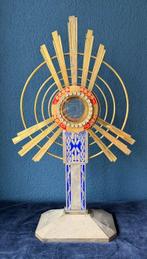 Monstrans - 61.5 cm - Messing, Verzilverd, Emaille - 20th