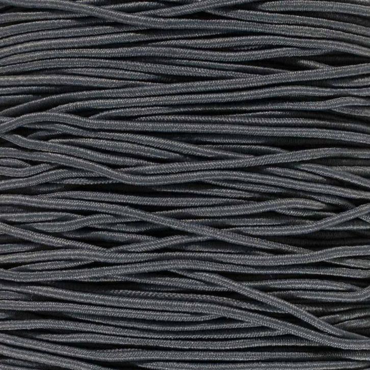 3mm Elastisch Touw - Donkergrijs - 50 meter op rol, Hobby en Vrije tijd, Overige Hobby en Vrije tijd, Nieuw, Ophalen of Verzenden