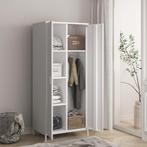 Metalen kast Seinäjoki 180x76x50 cm wit [en.casa], Huis en Inrichting, Kasten | Kledingkasten, Verzenden, Nieuw