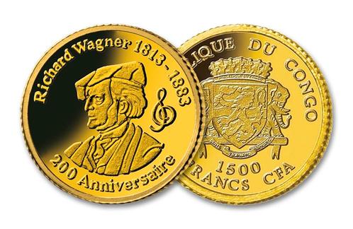 Kleinste goud munt: 200 jaar Richard Wagner, Postzegels en Munten, Munten en Bankbiljetten | Verzamelingen, Verzenden