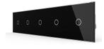 Livolo Glazen Touch Dimmer Schakelaar | 5-voudig | Zwart |, Ophalen of Verzenden, Nieuw, Schakelaar