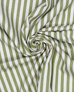 Washed Denim Streep Donker Groen, Nieuw, Groen