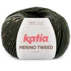 Katia Merino Tweed - 310 donkergroen - Merinogaren, Hobby en Vrije tijd, Breien en Haken, Ophalen of Verzenden, Nieuw