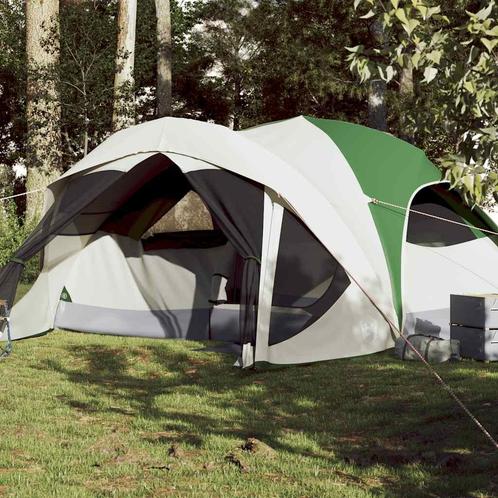 vidaXL Gezinstent 6-persoons waterdicht groen, Caravans en Kamperen, Tenten, Nieuw, tot en met 2, Verzenden