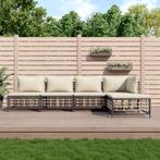 vidaXL 5-delige Loungeset met kussens poly rattan, Tuin en Terras, Tuinsets en Loungesets, Verzenden, Nieuw, Rotan, Loungeset