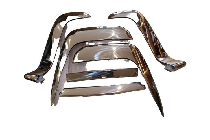 Volvo Bumper P1800 koehoorn set voor+achter RVS-chassinr 124, Auto-onderdelen, Carrosserie en Plaatwerk, Nieuw, Volvo, Achter