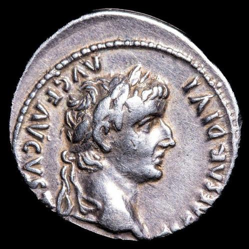 Romeinse Rijk. Tiberius (14-37 n.Chr.). Denarius Lugdunum -, Postzegels en Munten, Munten | Europa | Niet-Euromunten