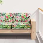 vidaXL Palletkussen voor zitting Bloemen Multikleur 80 x 80, Huis en Inrichting, Woonaccessoires | Kussens, Verzenden, Nieuw