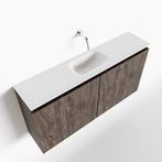 MONDIAZ TURE 100cm toiletmeubel dark brown. EDEN wastafel, Ophalen of Verzenden, Nieuw, Bad