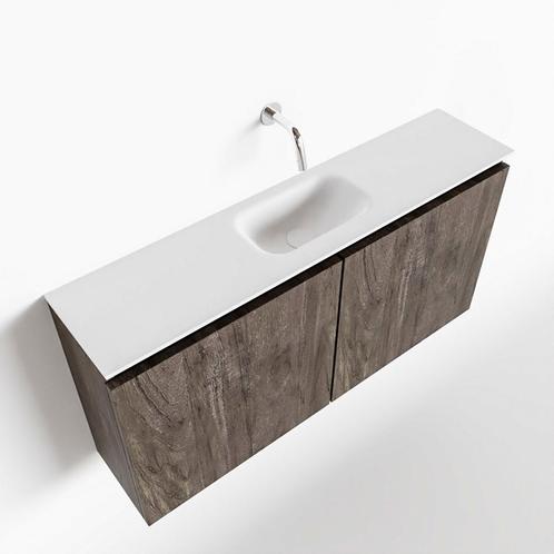 MONDIAZ TURE 100cm toiletmeubel dark brown. EDEN wastafel, Doe-het-zelf en Verbouw, Sanitair, Bad, Nieuw, Ophalen of Verzenden