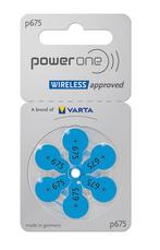 PowerOne Hoorapparaat batterij P675 blauw (6 stuks), Diversen, Verpleegmiddelen, Nieuw, Ophalen of Verzenden