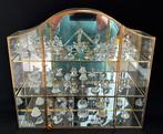 Vitrine (35) - koper verguld, kristal en glas - Minivitrine, Antiek en Kunst