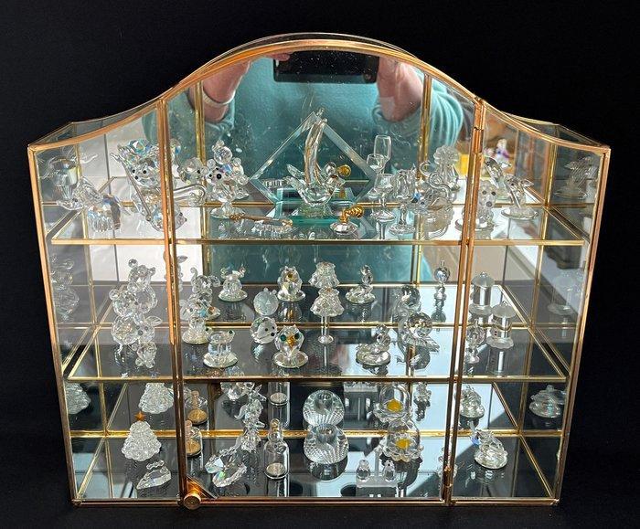 Vitrine (35) - koper verguld, kristal en glas - Minivitrine, Antiek en Kunst, Kunst | Designobjecten