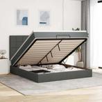 vidaXL Ottoman bed met matras en LEDs 180x200cm stof, Huis en Inrichting, Eenpersoons, Verzenden, Nieuw, 80 cm