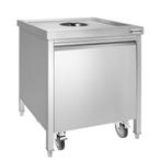 GGM Gastro | Vuilnisbak - 50 liter - met rolcontainer - |, Verzenden