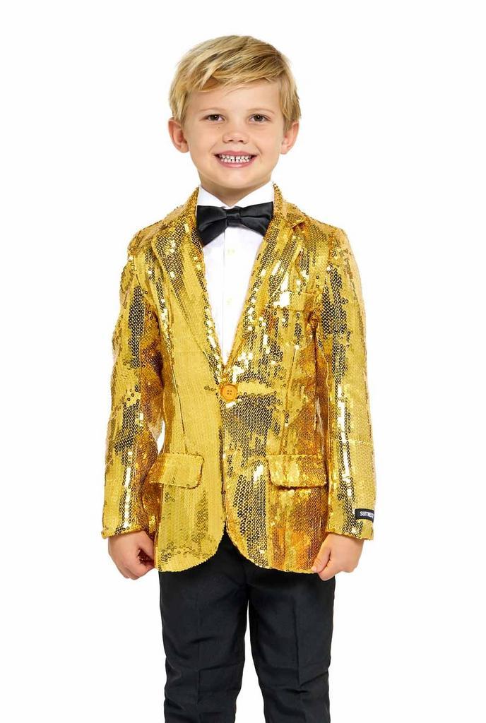Colbert Pailletten Goud Jongens Suitmeister, Kleding | Heren, Carnavalskleding en Feestkleding, Nieuw, Ophalen of Verzenden