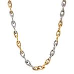 Bicolour gouden choker 46 cm 14 karaat, Verzenden, Zo goed als nieuw, Goud, Goud