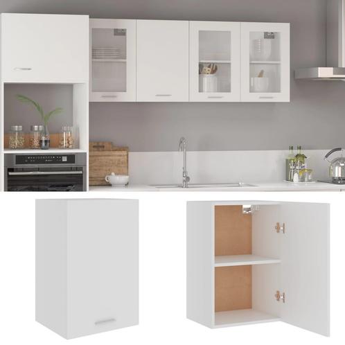 vidaXL Hangkast Lyon 39,5x31x60 cm bewerkt hout wit, Huis en Inrichting, Keuken | Keukenelementen, Wit, Nieuw, Verzenden