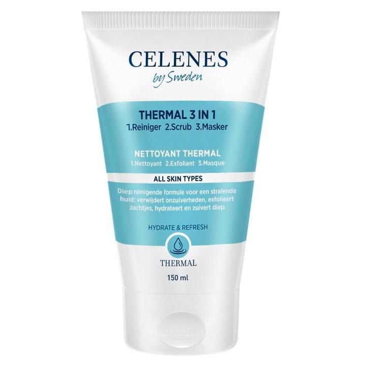 Celenes By Sweden Thermal 3-in-1 Reiniging Scrub en Masker, Sieraden, Tassen en Uiterlijk, Uiterlijk | Gezichtsverzorging, Nieuw