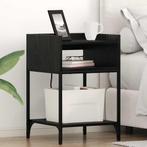 vidaXL Bedside kasten 2 pcs Zwart eiken 40 x 40 x 61 cm, Minder dan 45 cm, Verzenden, Nieuw, 55 tot 70 cm