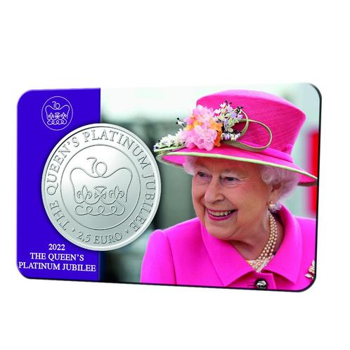 Malta 2 ½ euro 2022 ‘Koningin Elizabeth II platina, Postzegels en Munten, Munten | Europa | Euromunten, Verzenden