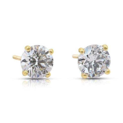Oorbellen - 18 karaat Geel goud - 2.05ct. tw. Diamant, Sieraden, Tassen en Uiterlijk, Oorbellen