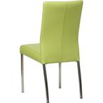 Leren eetkamerstoel Comfort - Hermes Lime (felgroen) -, Huis en Inrichting, Stoelen, Nieuw, Leer, Eén, Leren eetkamerstoel Comfort - Hermes Lime (felgroen) - Poten staal vierkant RVS past perfect in uw interieur als u woonstijl: Modern is.