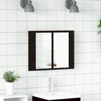 vidaXL Badkamerspiegelkast Zwart eiken 60 x 12 x 45 cm, Huis en Inrichting, Tafels | Kaptafels, Verzenden, Nieuw