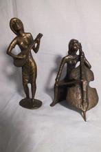 sculptuur, Muzikanten. - 20 cm - Brons, Antiek en Kunst