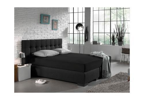 Dreamhouse Enkel Jersey 135 gr. Hoeslaken Zwart - 160/180 x, Huis en Inrichting, Slaapkamer | Beddengoed