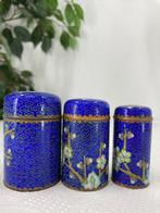 Drei Chinesische Cloisonné Deckeldosen - Kan - Cloisonné
