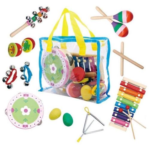 Ecotoys 14-Delige Houten Muziekinstrumenten Set - Educatief, Kinderen en Baby's, Speelgoed | Overig, Ophalen of Verzenden