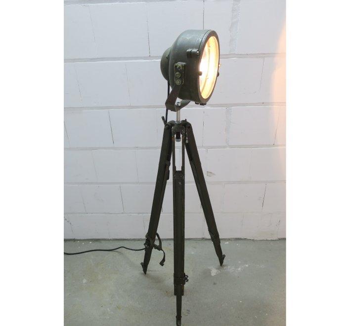 Staande lamp - Hout - Vintage * Uniek * Driepoot vloerlamp *, Antiek en Kunst, Curiosa en Brocante