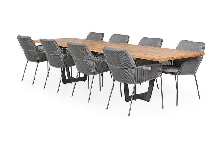 Suns Punta dining set antraciet met Palermo tuintafel 340 x, Tuin en Terras, Tuinsets en Loungesets, Ophalen of Verzenden