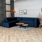 40% Korting: Velvet hoekbank Memphis blauw links, Ophalen, Zo goed als nieuw, Stof, Scandinavisch, Velvet chique, Modern