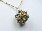 - minimaal 800 zilver, verguld - turquoise - China export -, Antiek en Kunst