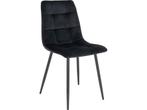 House Nordic Middelfart Eetkamerstoel Velvet Zwart - Set van, Verzenden, Nieuw