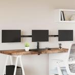 vidaXL Monitorstandaard drieubbel VESA 75/100 mm staal zwart, Verzenden, Nieuw