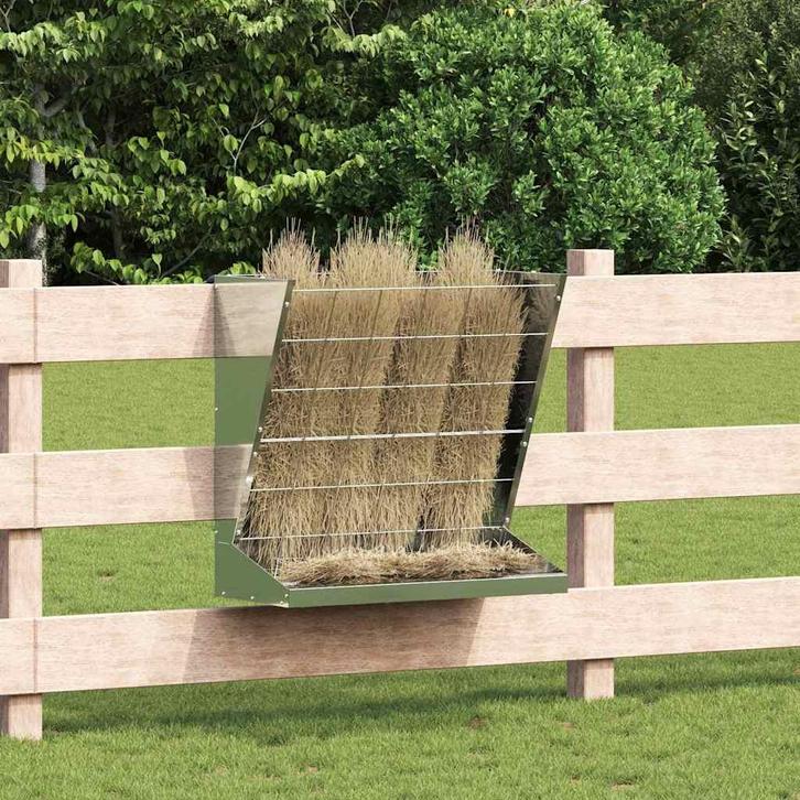 vidaXL Hooi Feeder Zilver 71 x 33 x 70 cm Gegalvaniseerd, Dieren en Toebehoren, Overige Dieren-accessoires, Nieuw, Verzenden