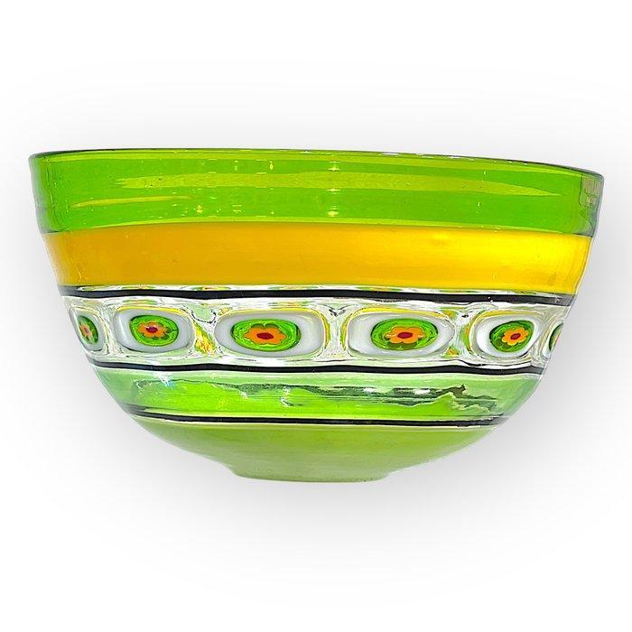 Filippo Maso - Tafelmiddenstuk - Groene kop met canne,, Antiek en Kunst, Antiek | Glas en Kristal