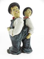 Figuur Laurel & Hardy samen in een broek, Verzenden, Gebruikt