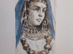 E.Valet - Jeune fille Berbère, Antiek en Kunst