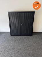 Roldeurkast - BASIC - 122x120x45cm - Zwart met zwarte kunsts, Werkplek, Ophalen of Verzenden, Gebruikt, Kast