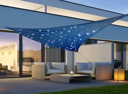 Zonnedoek met 100 LEDs - Blauw - 3,6 x 3,6 x 3,6M, Doe-het-zelf en Verbouw, Deuren en Horren, Nieuw, Verzenden
