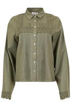 -50% Maicazz  Maicazz Blouse kathelyn army  maat M, Kleding | Dames, Blouses en Tunieken, Verzenden, Nieuw, Groen