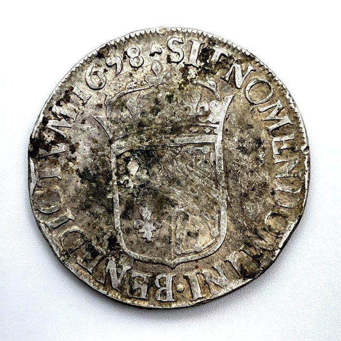 Frankrijk. Louis XIV (1643-1715). Écu de Navarre 1658-V,, Postzegels en Munten, Munten | Europa | Euromunten