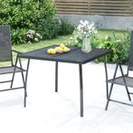 vidaXL Tuintafel 100x100x72 cm staalgaas antracietkleurig, Verzenden, Nieuw, Metaal