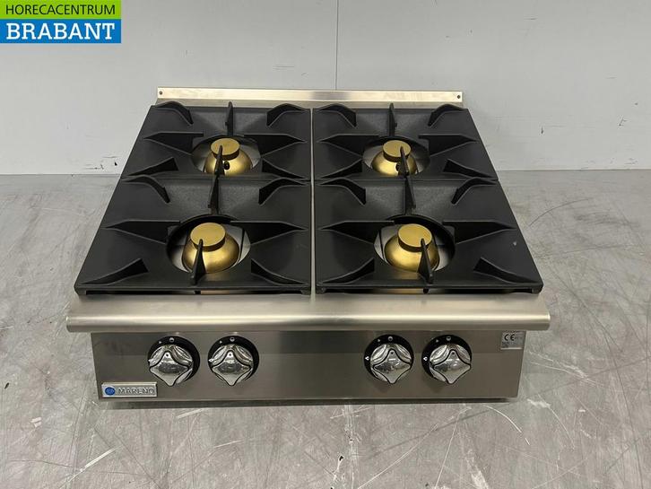 RVS Mareno Opzet fornuis 4 pitten 80 cm GAS Horeca, Zakelijke goederen, Horeca | Keukenapparatuur, Nieuw zonder verpakking, Ophalen of Verzenden