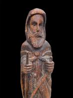 Marcel Théotec - Beeldhouwwerk - Sint Rochus - 43 cm - Hout