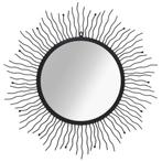 vidaXL Wandspiegel sunburst 80 cm zwart, Huis en Inrichting, Woonaccessoires | Spiegels, Verzenden, Nieuw